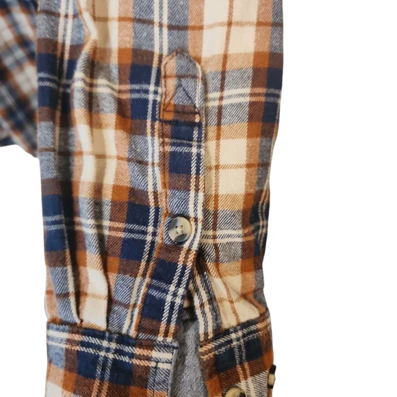Lincoln Outdoor Men's Plaid Shirt - Brown and Blue 2XLT - Picture 8 of 8